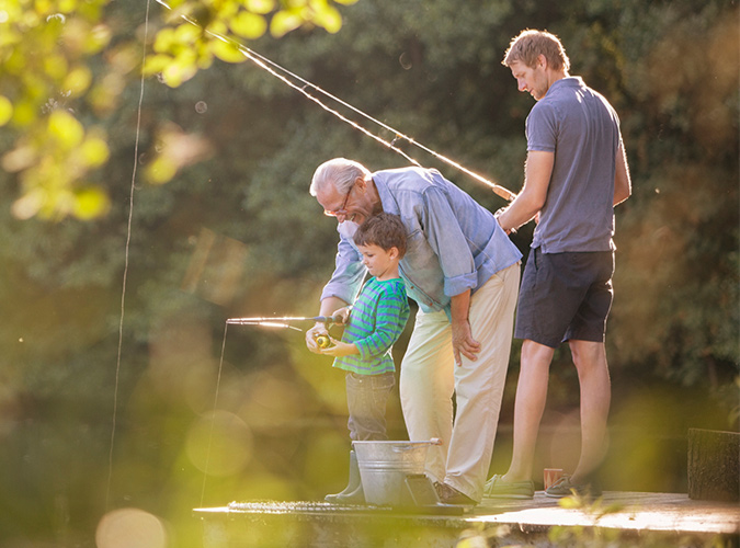 Three generations fishing.