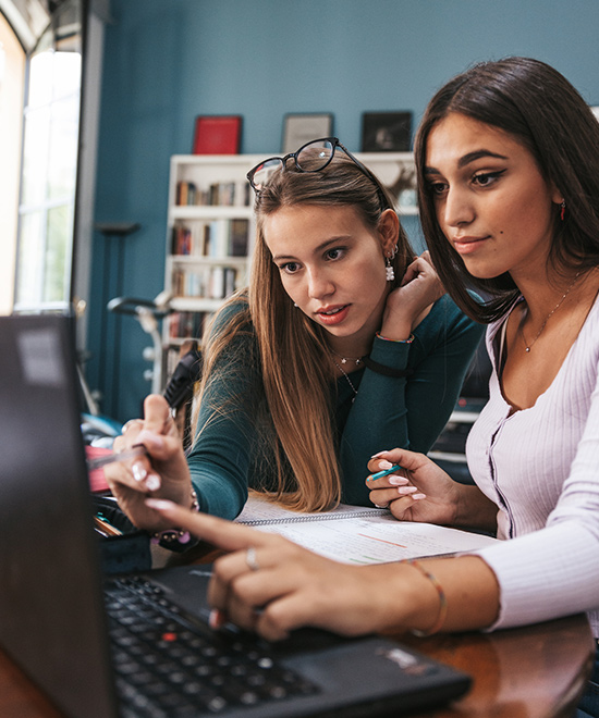 Young people planning for college.